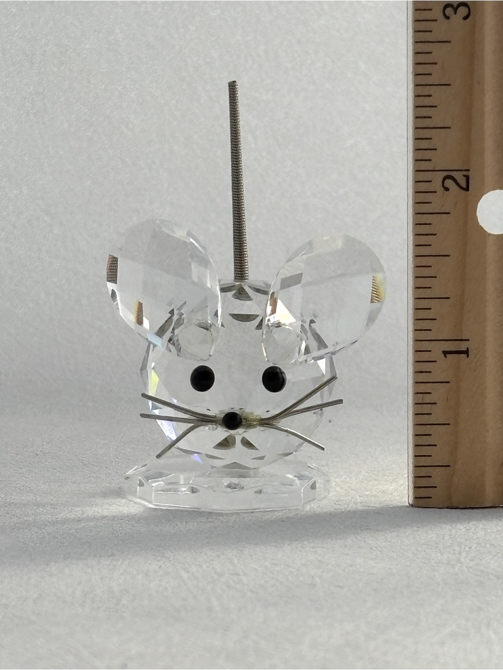 Vintage Swarovski Crystal Mouse On Octagon Base - Picture 10 of 11